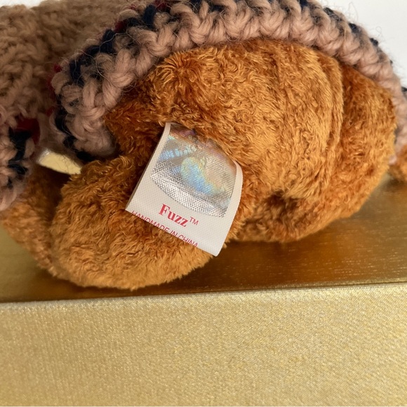 Vintage Ty Beanie Baby “Fuzz” the bear with RARE complete Unipak Golfers outfit - Picture 12 of 12